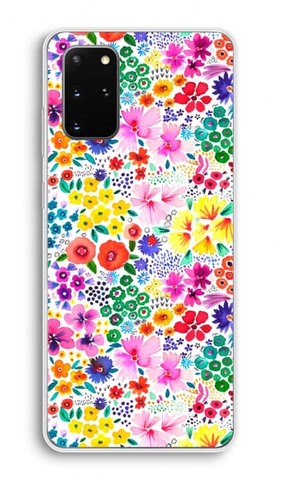 Case Company® - Hoesje geschikt voor Samsung Galaxy S20 Plus hoesje - Little Flowers - Soft Cover Telefoonhoesje - Bescherming aan alle Kanten en Schermrand