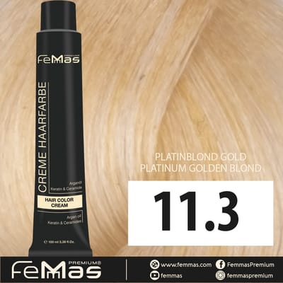 Femmas (11.3) - Haarverf - Licht Platina Blond Goud - 100ml