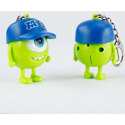 Disney Anime Toy Story Monsieur Q Figurine Kawaii Modèle Porte-clés Pendentif Décoration Sac Lumineux Sonore Jouets pour Enfants Anniversaire Cadeau de Noël blue
