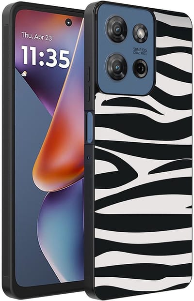 Smartphonica Telefoonhoesje Geschikt voor Motorola Moto G 2025 met zebra opdruk - TPU backcover case zebra design - Zwart Wit geschikt voor Motorola Moto G 2025