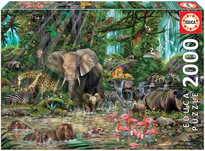 Grote Jungle Dierenpuzzel 2000 Stukjes voor Volwassenen en Kinderen vanaf 12 Jaar