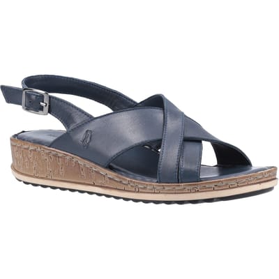 Hush Puppies Vrouwen/dames Elena Leren Wigsandaal (Marine)