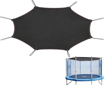 Trampolinehoes - Octagonaal Zonnedak - Buiten Spelen - Waterdicht PU Materiaal - 3 Maten - Zwart