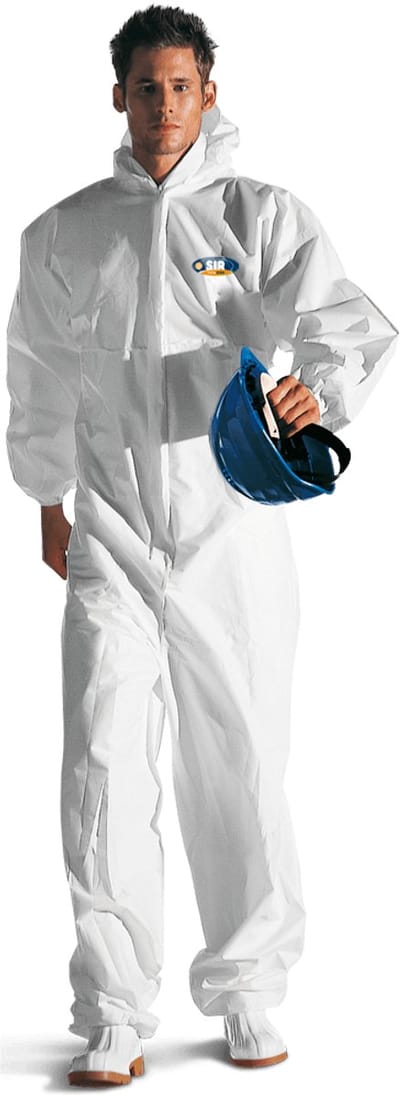 SIR SAFETY VIRUS 8500 Wegwerp Overall HEREN Overall Werkkleding Wit - Polyester - Ademend Antistatisch - Stofbescherming