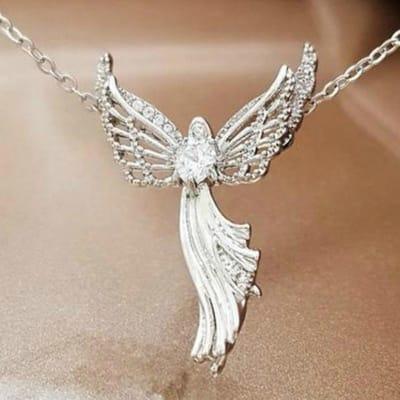 KOFSAC Nieuwe Mode Sterling Kettingen Voor Vrouwen Sieraden Elegant Maagd Maria van Christus Kristallen Hanger Meisje Cadeau Bijou 45cm white