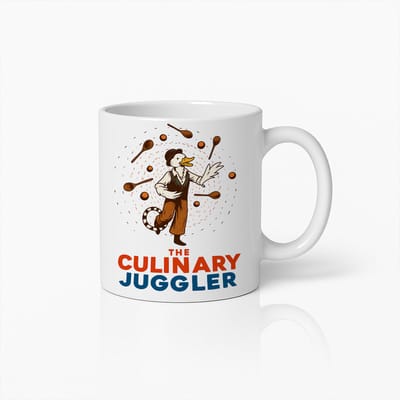 The Culinary Juggler Mok 330ml – Grappige Chef Koffiebeker voor Keukenliefhebbers – Perfect Cadeau voor Koks, Foodies & Horecapersoneel