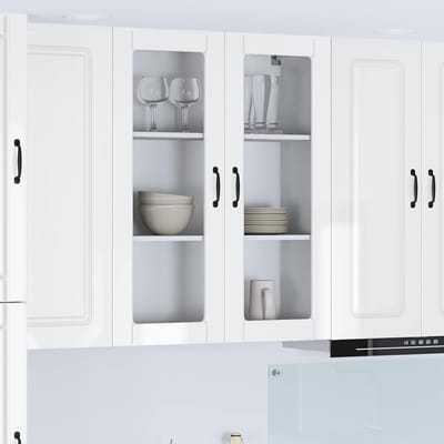 Keukenkast - Opbergkast keuken - Keuken organiseren - Hoogglans afwerking - 80x100 cm - Wit