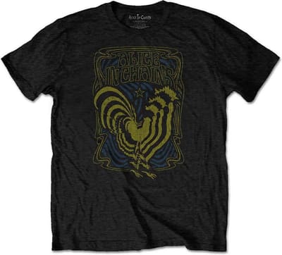 Alice In Chains - Psychedelic Rooster Heren T-shirt - S - Zwart