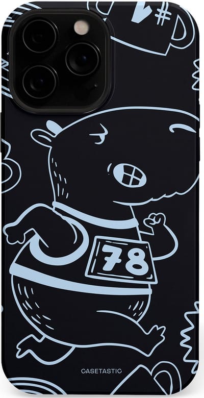 Casetastic Hoesje Geschikt voor Apple iPhone 13 Pro Max Magsafe - Stijlvolle Beschermende Duo-layer Case - Capibara kampioen
