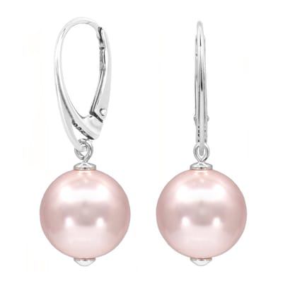 ARLIZI 2497 Oorbellen Swarovski parel hanger lichtroze - sterling zilver - 3,5 cm