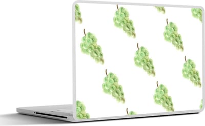 Laptop sticker - 14 inch - Druiven - Waterverf - Wit - 32x5x23x5cm - Laptopstickers - Laptop skin - Cover