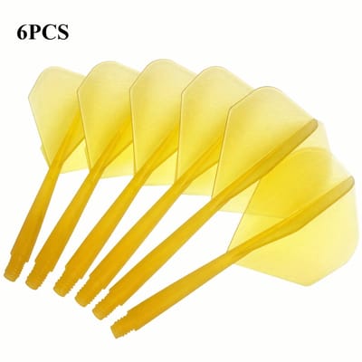 Oranje Dart Flights & Shafts 2BA K-Flex – Set van 6 – Geïntegreerd 2-in-1 Design – Duurzaam & Stabiel – Voor Nauwkeurige Worpen