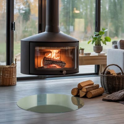 Coloray Vloerplaat Houtkachel - Onderplaat Kachel - 60 cm x 60 cm - Houtkachel Vloerplaat - Groente Vloerplaat Kachel - Verwarmingsaccessoires - Vloerplaat voor Houtkachel - Vloerplaat Open Haard - Vloerplaat Voor Kachel