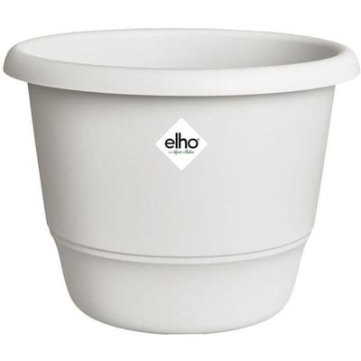 Elho Amiga Rond 25 - Bloempot voor Binnen & Buiten - 100% Gerecycled Plastic - Ø 24.5 x H 18.5 cm - Zijdewit
