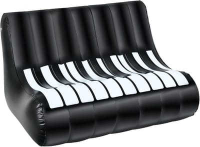 Opblaasbare Tweezits Bank in Piano Design - Luxe PVC Lounge Bank voor Binnen en Buiten