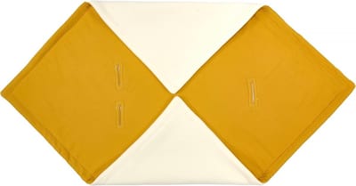 Babydeken - Voetenzak - Babyzitje Warm Houden - Met Gordelopeningen - 75 x 75 cm - Geel Crêpe Patroon