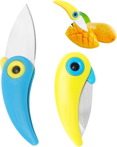 Vouwmes Set van 2, Mini Multifunctioneel Vouwmes voor Fruit en Vogel, Ideaal voor Picknicks en Kamperen