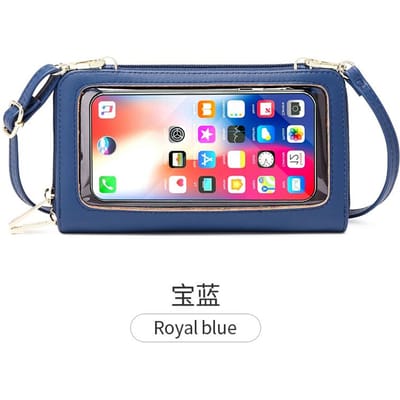 Nieuwe RFID Mode Dames Tas met Touchscreen Telefoontas Multifunctionele Pu Crossbody Schouderband Tas, Handtas, Muntportemonnee gray