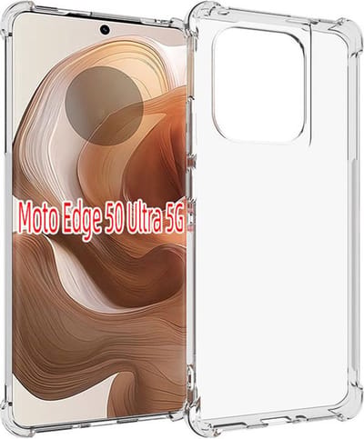 MobyDefend Hoesje - Geschikt voor Motorola Edge 50 Ultra - Transparante Shockproof TPU Backcover - Verstevigde Hoeken - Volledig Doorzichtig