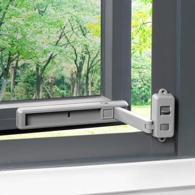 Veilige Raambeveiliging voor Kinderen - Verwijderbare Zelfklevende Raamlock, Geen Boren Nodig, Eenvoudig te Installeren Raamlimiter voor UPVC en Veiligheid in Huis