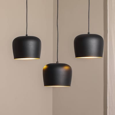 Opviq Hanglamp Berceste N-1410 zwart metaal 3-lamps lineair