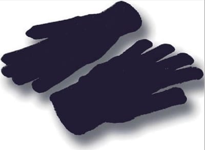 Handschoen met vingers blauw verkleed handschoenen voor volwassenen - donker blauw - Unisex - Gebreid - L - '80s / jaren 80 -Voor dames en heren