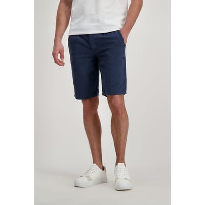Cars Jeans Horan Short Linen Navy Maat: XL | Korte Broeken Outlet | Heren | Blauw