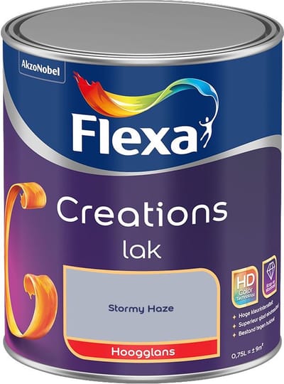 Flexa - Creations Lak Hoogglans - Stormy Haze - Mengverf - 750 Ml