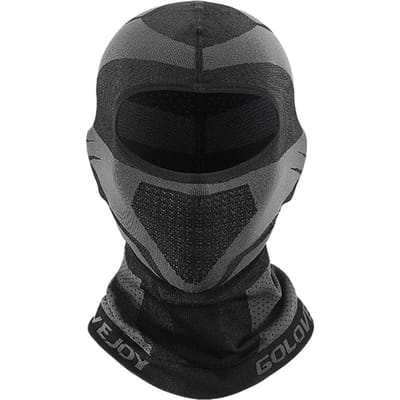 Bivakmuts Skimuts Winddichte stofdichte thermische gezichtsbedekking in de winter voor skiën en snowboarden One Size zwart