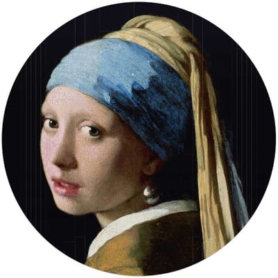 Plexiglasschilderij Vermeer Meisje met de parel - Ø 70 - Acrylglas - REINDERS