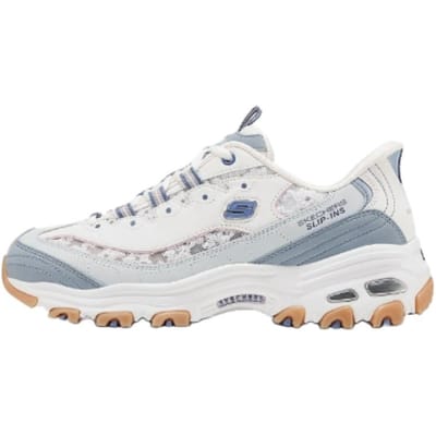 Skechers DLites Comfortabel Veelzijdig Ademend Ondersteuning Lage Top Dad Sneakers Dames sneakers Wit Blauw 150726-LTBL 40 white