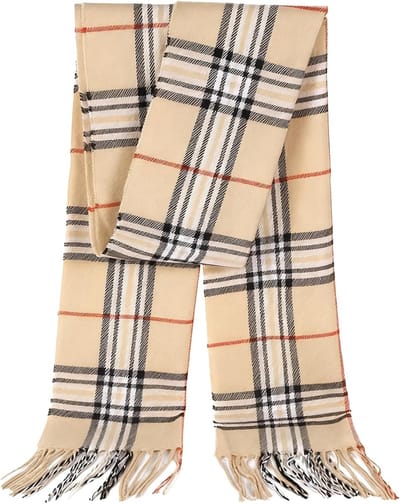 Winterse tartan sjaal voor dames, warme en stijlvolle plaid sjaal, perfecte feestelijke cadeau-optie voor vrouwen en mannen