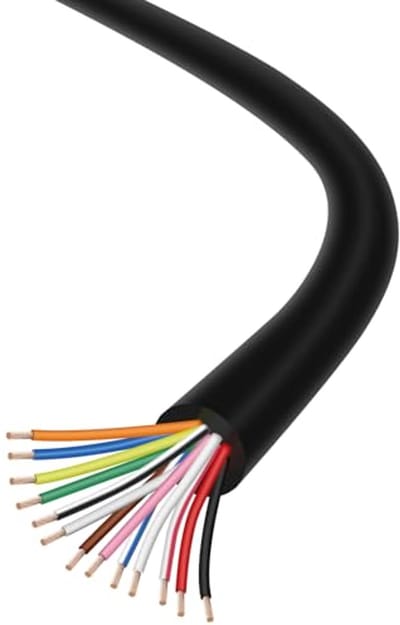 Zwarte 13-aderige autokabel 3 meter - 0,5 mm² meerwielige aanhangerkabel voor voertuigen, camping en industrie