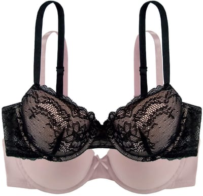 Dorina BH's 2-Pack Chloe - T-shirt BH - Licht gevuld - Multipack kanen Bh's - Goedkope maar goede bh - 70A