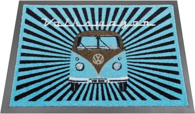 BRISA VW Collection - Volkswagen T1 Bulli Bus voetmat, deurmat, schone loopmat, voetvuilafstrijker (70x50 cm)