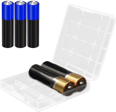 Batterij Opbergkoffer - Batterijhouder Doos - Batterijen Organiseren - Transparant Deksel - 63 x 409 x 381 cm - Transparant