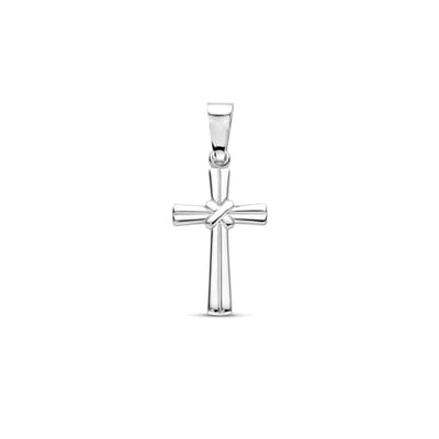 Zilver gerhodineerd hanger kruis 26 mm - 1340531