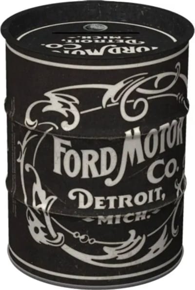 Ford Vintage Logo Olieblik Spaarpot