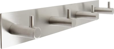 HOME It® Kapstokhaak met 4 haken 28 x 4 cm roestvrij staal