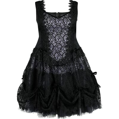 Sinister Gothic - Gothic Mini-jurk - Gothic mini-jurk - S tot XXL - voor Vrouwen - zwart