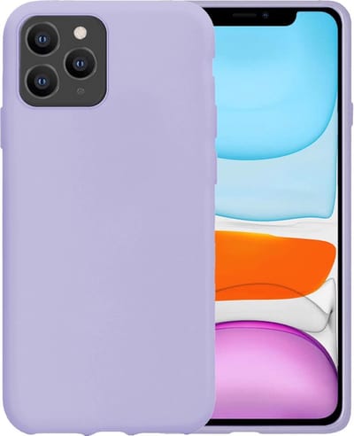 Hoesje - Geschikt voor Apple iPhone 11 Pro - Sterk & Shockproof - Siliconen Case - Hoes Cover - Telefoonhoes - Lila
