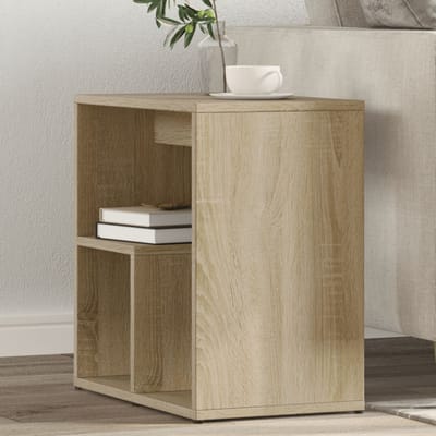 vidaXL - Bijzettafels - 2 - st - 50x30x50 - cm - bewerkt - hout - sonoma - eikenkleurig