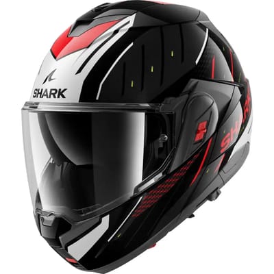 Shark Oxo systeemhelm motorhelm Rydger zwart zilver rood - Maat L