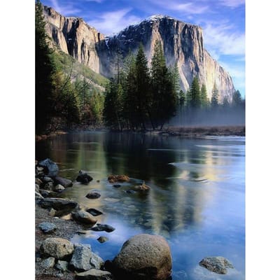 Diamant schilderij volledige mozaïek DIY diamant borduurwerk landschap waterval berg Home decor 20X30CM gray