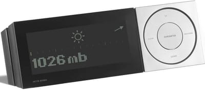 Barometer Weerstation - Weerindicator Barometer - Weersvoorspelling Bijhouden - Klassiek Design - 20.5 x 6.2 cm - Zwart