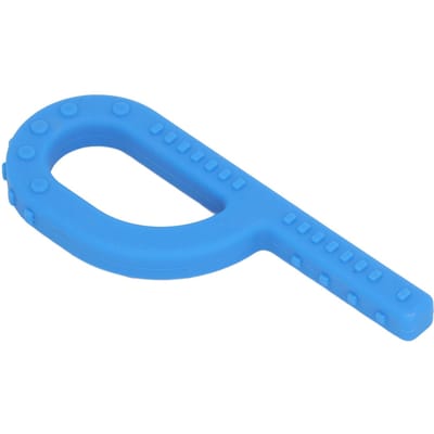 Oraal Motorisch Kauwgereedschap P Vorm Silicone Autistische Kinderen Kauwers Sensorisch Handheld Speelgoed Blauw blauw