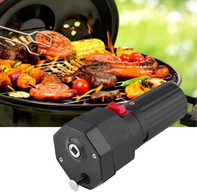 Elektrische Barbecue Draaistel Motor Batterijgevoed Zwart