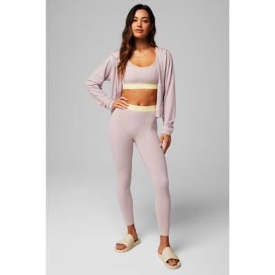 Fabletics  Waffle Legging Muted Mauve/butter Size: 1X REG | Leggings Outlet | Dames | Paars