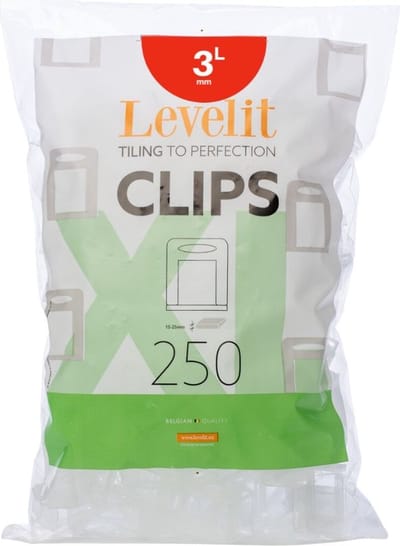 XXL by Levelit - Leveling Clips XL - 3mm - 250 stuks - 22-30mm tegeldikte
