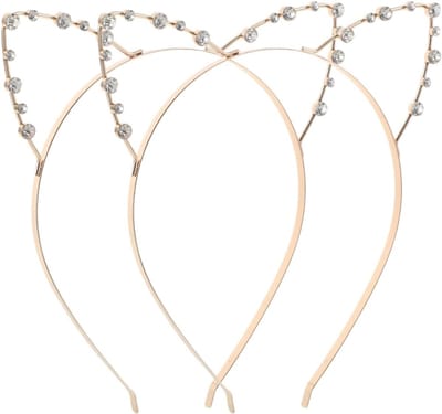 2 Stuks Kattenoren Haarband van Duurzaam Metaal, Lichtgewicht en Draagbaar Haaraccessoire voor Vrouwen en Meisjes, Perfect voor Cosplay, Feestjes en Mode Styling